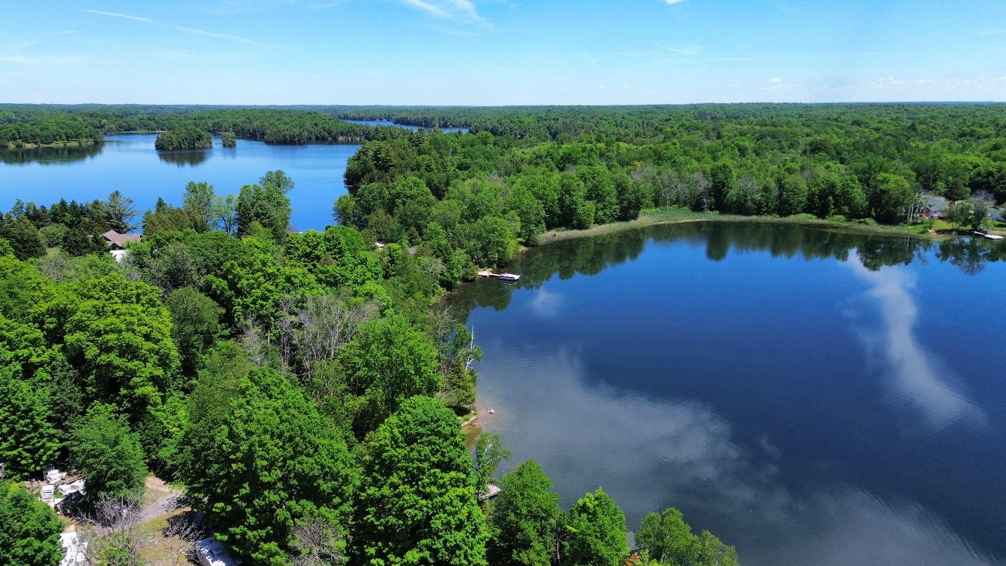 Aerial view of the lakes